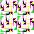 Seamless geometry abstract pattern with curved triangle elements